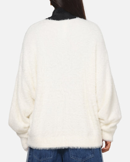 Adidas Faux Mohair Classic Track Top Off White/Black