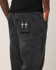 Saint Morta Onyx Panelled Amplus Jeans Black Wash