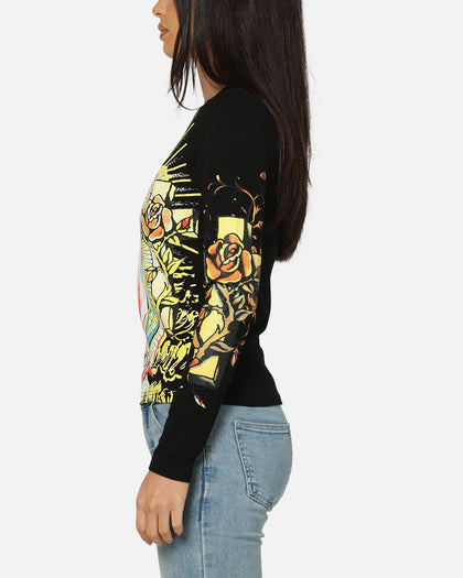 Ed Hardy Women's Divine Long Sleeve T-Shirt Black