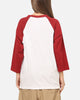 Nike 3/4 Sleeve Raglan Top Crimson/White