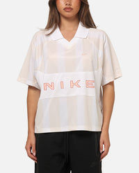 Nike Women's Sportswear Street Oversized Striped Jersey Chalk/White