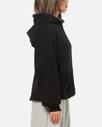 American Thrift Leisure Quarter Zip Hoodie Black