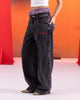 Ed Hardy Devil Wide Leg Denim Jeans Black