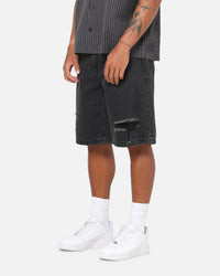 Saint Morta Amplus Distressed Jorts Black Shadow