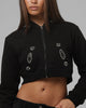 Loiter Women's Rodeo Cropped Zip Hoodie Black