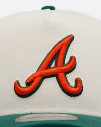New Era Atlanta Braves 'Citrus' 9FORTY A-Frame Snapback Chrome/Green/Orange