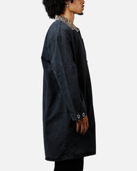 MNML Rusted Trench Coat Jacket Black