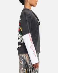 Ed Hardy Love Kills Layered Long Sleeve T-Shirt Black
