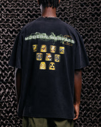 73Studio X Call Of Duty Modern Warfare 25 Streak Vintage T-Shirt Black Acidwash