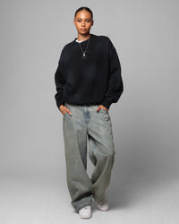Loiter Premium Essentials Crewneck Washed Black