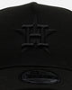 New Era Houston Astros 'Easy Black' 9FORTY A-Frame Snapback Black/Black