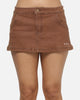 Ed Hardy Women's Waxed Denim Skirt Dirty Denim
