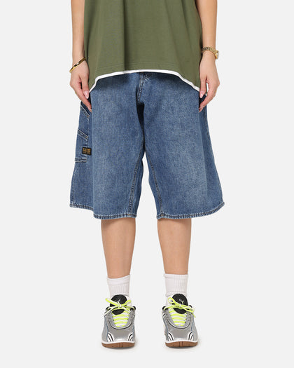 G-Star Bam Logger Denim Shorts Faded Blue