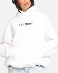 Saint Morta Weiry Hearts Boxy Hoodie White