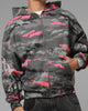 Loiter Hybrid Patch Zip Hoodie Black Camo