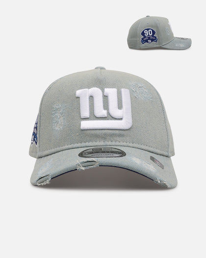 New Era New York Giants 'Distressed Denim' 9FORTY A-Frame Snapback Light Wash Denim