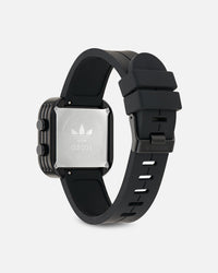 Adidas Black Aluminum Case Dial Black Silicone Strap Watch Black