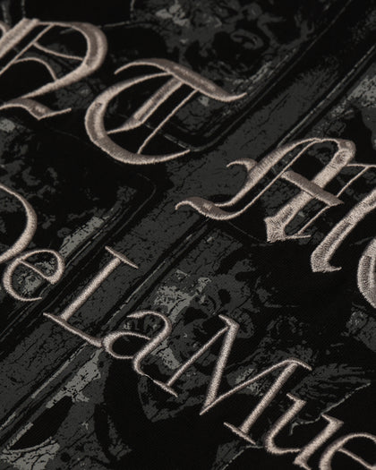 Saint Morta The Cross Boxy T-Shirt Black Acidwash