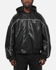 Carré Velocity Vegan Leather Bomber Jacket Black