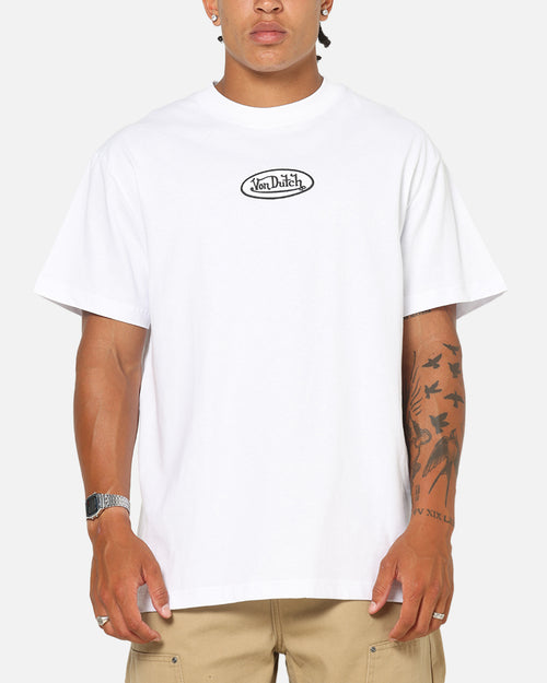 Von Dutch Distressed Embroidered Patch T-Shirt White