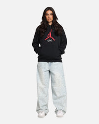 Jordan Essentials Loopback Fleece Pullover Hoodie Black/Red