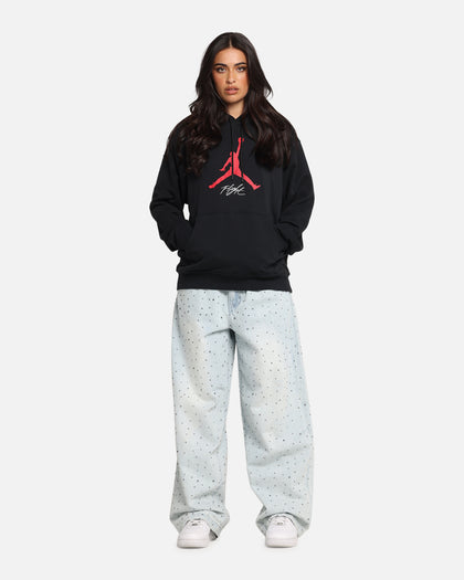 Jordan Essentials Loopback Fleece Pullover Hoodie Black/Red