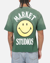 Market Smiley Lockup T-Shirt Dark Green