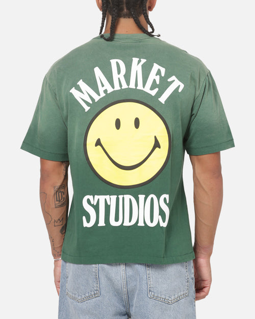 Market Smiley Lockup T-Shirt Dark Green