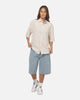 Vouseti Full Court Button Up Shirt Latte White Stripe