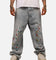 MNML Ultra Baggy Paint Splat Denim Jeans Light Blue