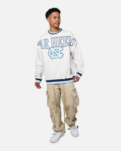 Mitchell & Ness North Carolina Tar Heels Shooting Crewneck Silver Marle