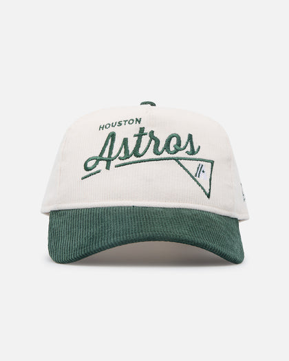 New Era Houston Astros 'Heritage Golf' Pre-Curved Golfer Snapback Chrome White