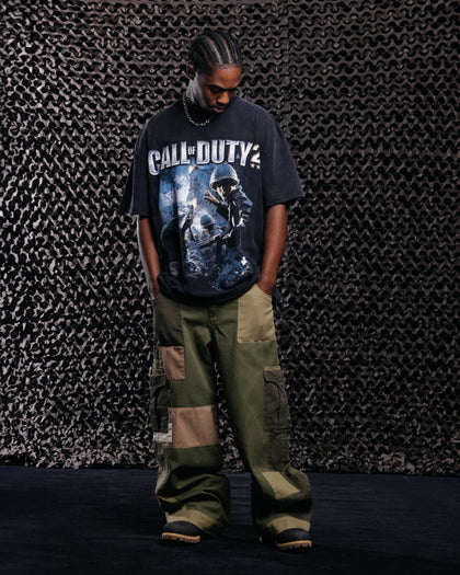 73Studio X Call Of Duty Call Of Duty 2 Vintage T-Shirt Black Acidwash