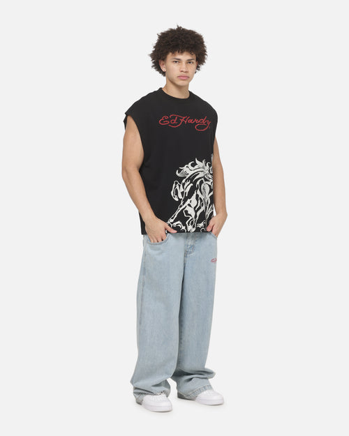Ed Hardy Stallion Muscle T-Shirt Black