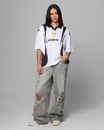 Loiter United Football Jersey White/Black