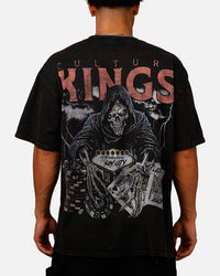 Culture Kings Reaper T-Shirt Black Acidwash