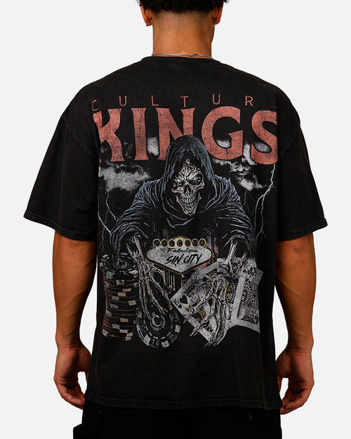 Culture Kings Reaper T-Shirt Black Acidwash