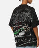 73Studio X WWE 619 All Over Print T-Shirt Black Wash