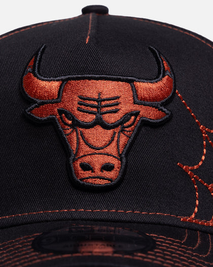 New Era Chicago Bulls 'Spider Web' 9FORTY A-Frame Snapback Black/Orange