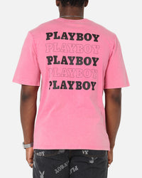 Playboy Stack Washed T-Shirt Washed Raspberry