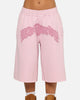 Ed Hardy Double Dragon Applique Shorts Pink