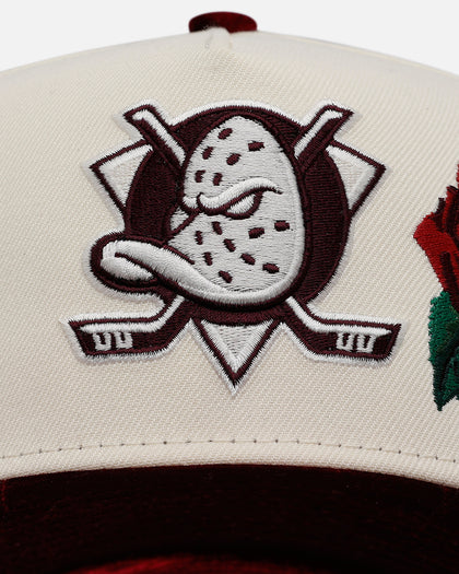New Era Anaheim Ducks 'Velvet Roses' 9FORTY A-Frame Snapback Chrome