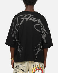Ed Hardy Cyber Rhinestone T-Shirt Black