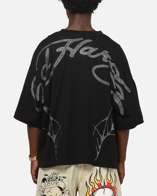 Ed Hardy Cyber Rhinestone T-Shirt Black