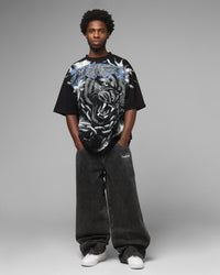 Loiter Airbrush Panther T-Shirt Black