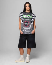 Loiter Motorsport Muscle T-Shirt Grey/Multi-Coloured