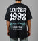 Loiter Staple Logo Drop T-Shirt Black Acidwash