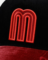 New Era Mexico National Baseball Team 'Velvet Cord Certified Lover' 9FORTY A-Frame Premium Corduroy Snapback Black