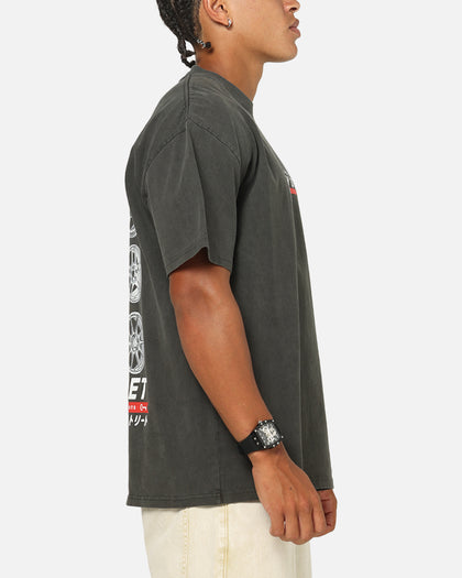 Key Street Wheels T-Shirt Black Wash