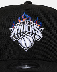 New Era New York Knicks 'Flame Logo' 9FORTY A-Frame Snapback Black
